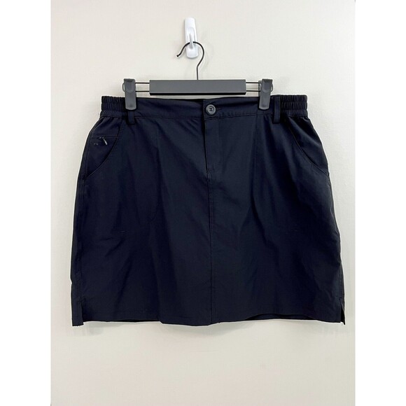Willit Women's L Outdoor Golf Casual Skort Skirt UPF 50+ Black Active - Picture 1 of 7